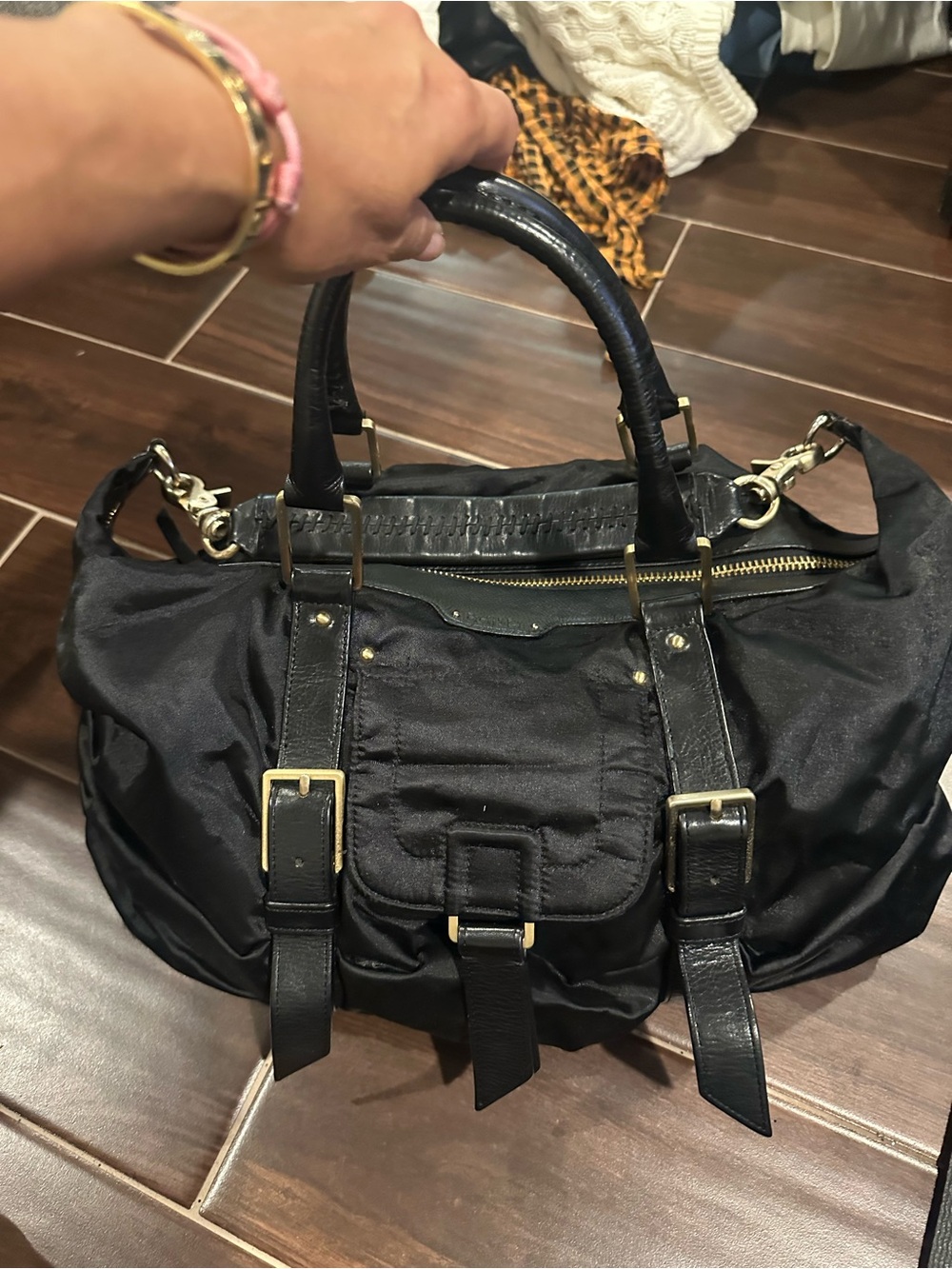 Botkier Black Satchel with Gold Hardware